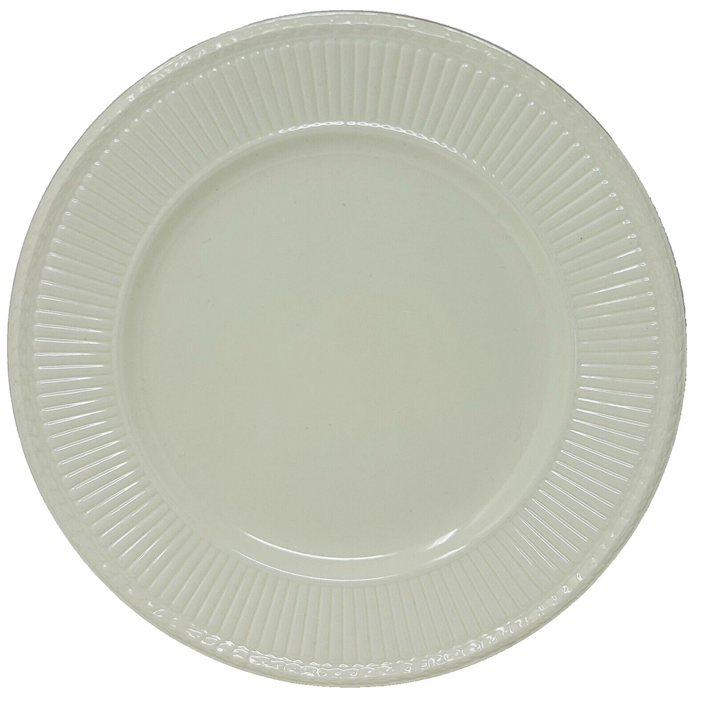 Wedgwood Edme 10.5" Dinner Plate Cream Ivory Gold Trim Vintage
